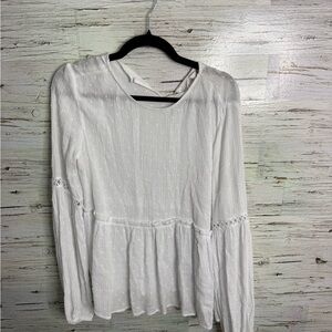 Apricot - white long sleeve blouse boho size 6